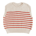 Hvid Vest Harvey Kids Cream - Red