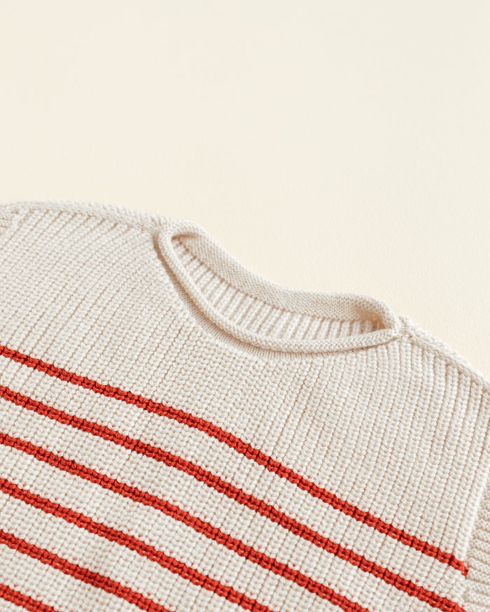 Hvid Vest Harvey Kids Cream - Red