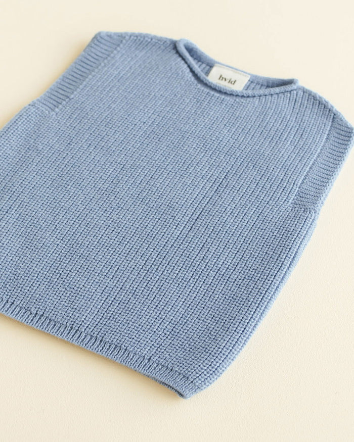 Hvid Vest Harvey Light Blue - La Gentile Store
