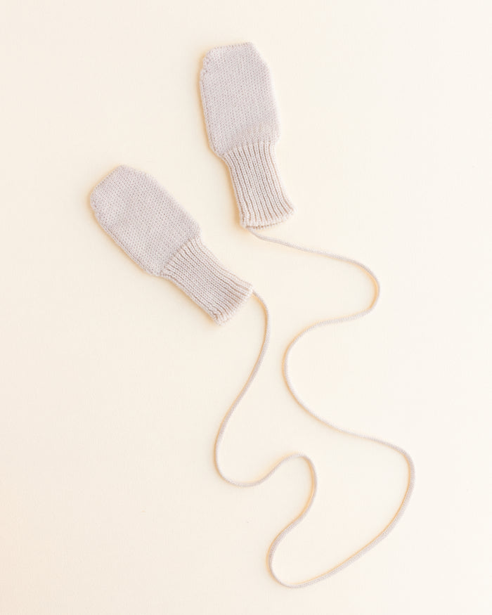 Hvid Wool Mittens Fiza Cream