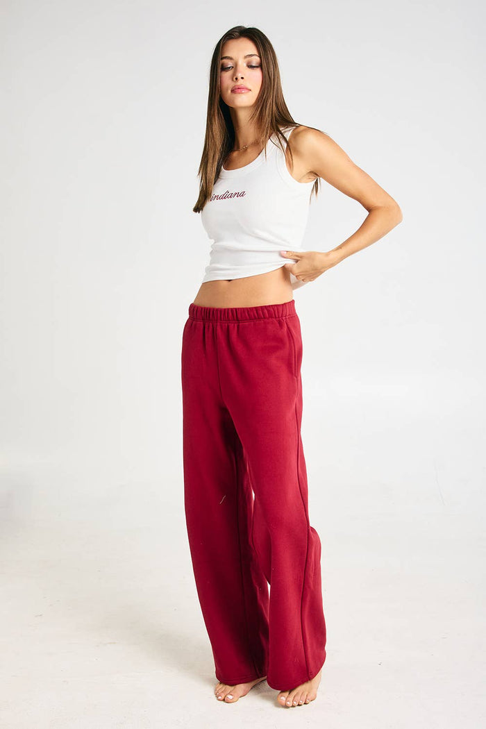 Indiana Embroidered Ribbed Tank Top