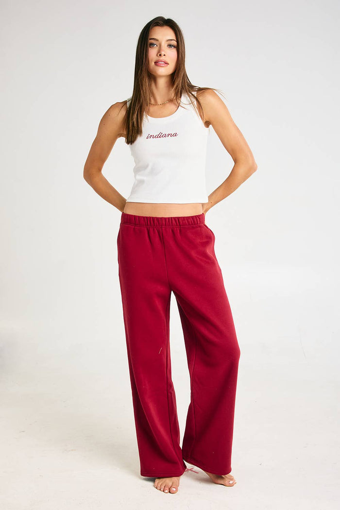 Indiana Embroidered Ribbed Tank Top