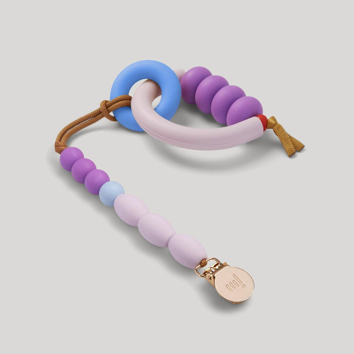January Moon Plum Pacifier Clip - La Gentile Store