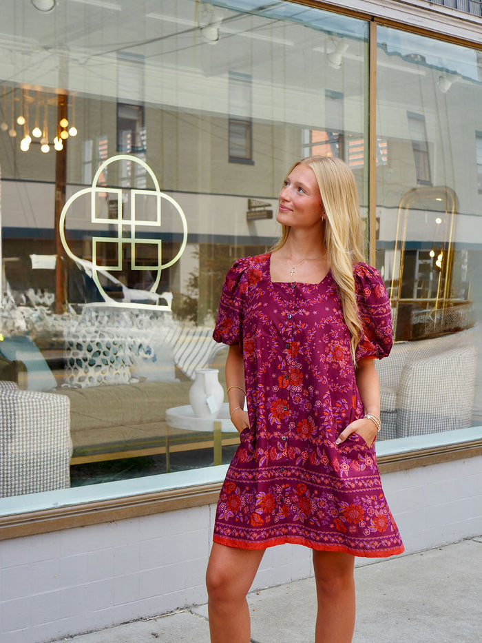 Jessica Floral Puff Sleeve Dress