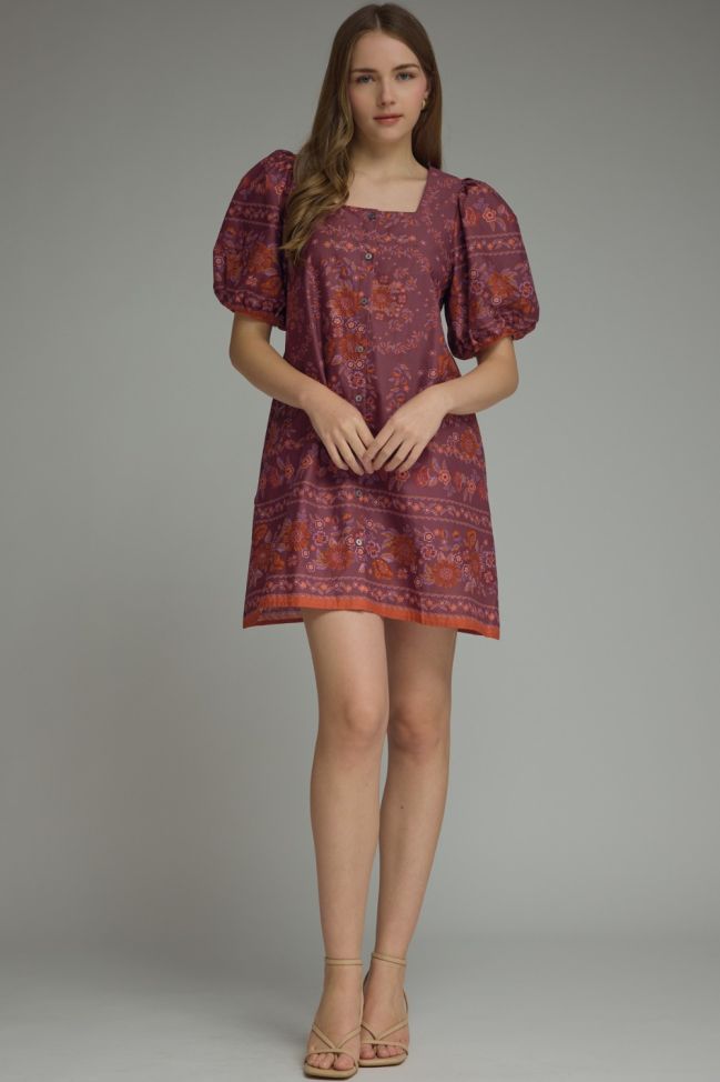 Jessica Floral Puff Sleeve Dress