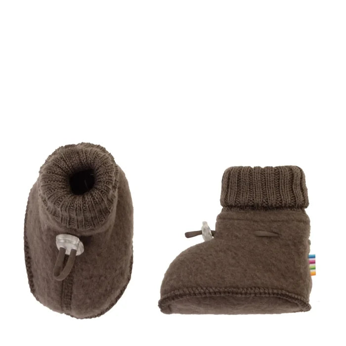 Joha Baby Booties Wool Fleece Brown