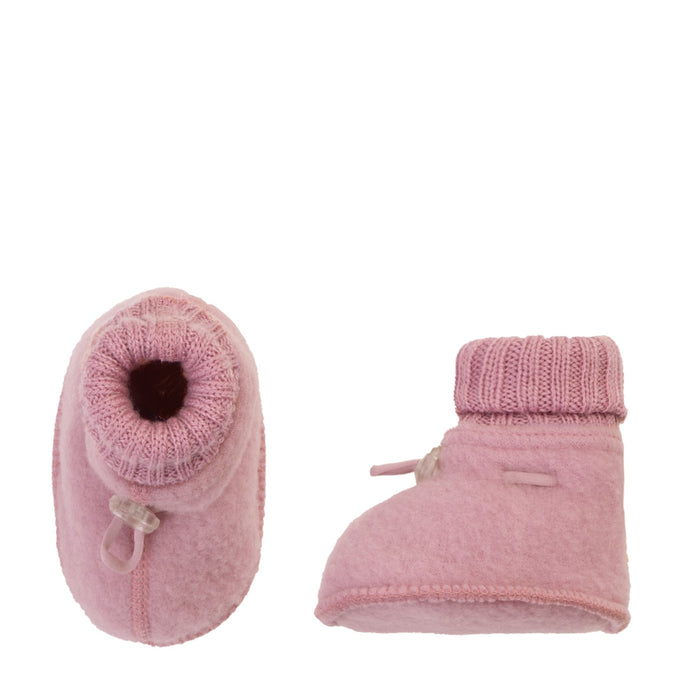 Joha Baby Booties Wool Fleece Old Rose