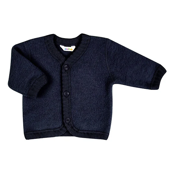 Joha Cardigan Wool Fleece Dark Blue
