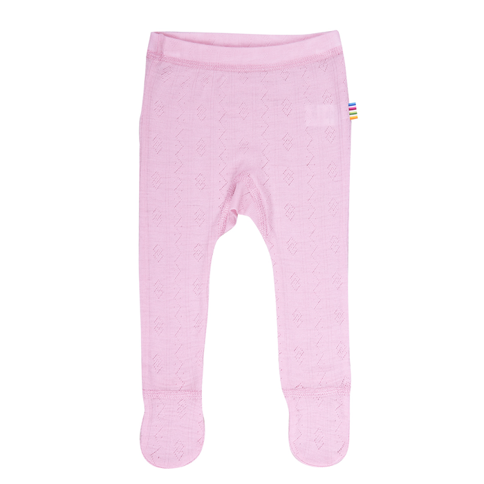 Joha Footed Baby Pants Wool & Silk Prime Rose Pointelle - La Gentile Store