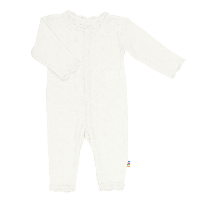 Joha Jumpsuit Wool & Silk White Pointelle - La Gentile Store