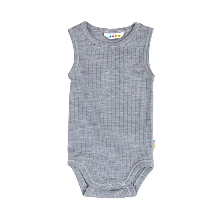 Joha Wool Sleeveless Romper Grey Melange