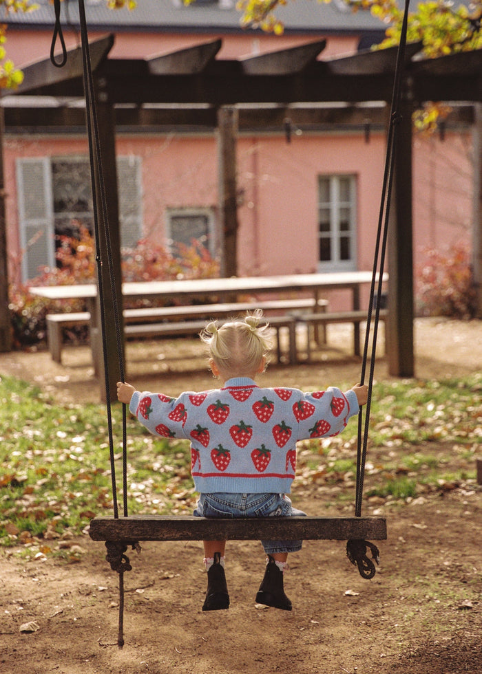 Juni Strawberry Skies Cardigan Sky
