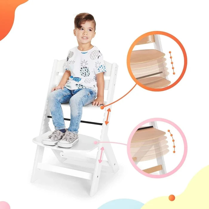 Kinderkraft Enock Wooden Highchair - White - ebebek - Black Friday