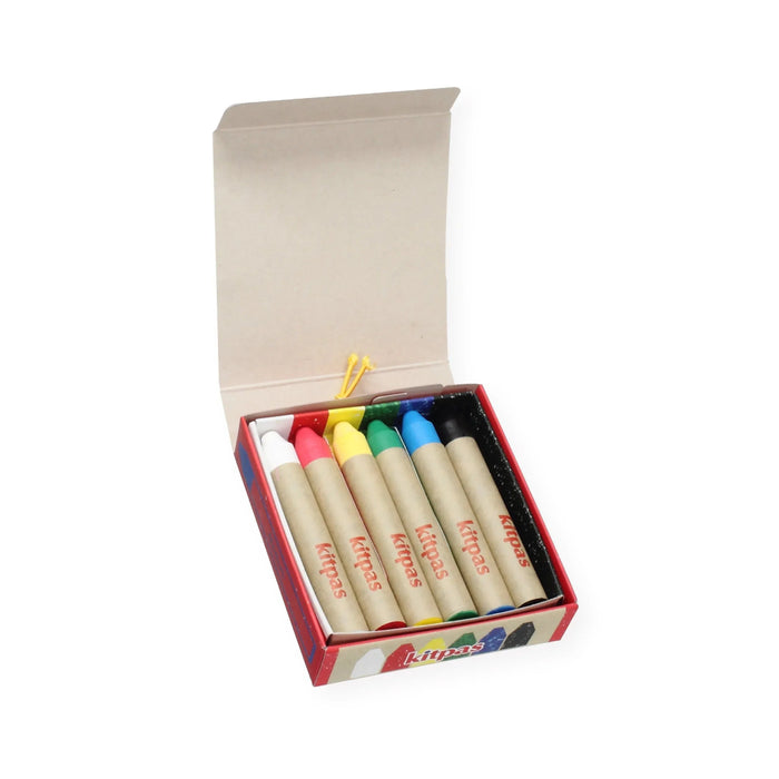 Kitpas Rice Wax Window Crayon - 6 Pack