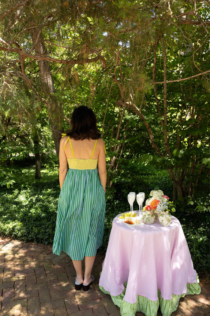 Kiwi Stripe Midi Dress