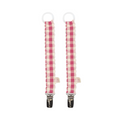 Konges Sløjd Pacifier Strap Bubblegum Check - 2 Pack