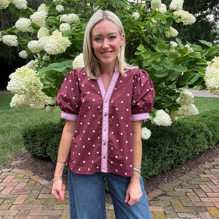 Krista Polka Dot Top