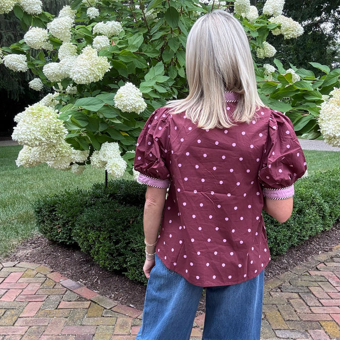 Krista Polka Dot Top