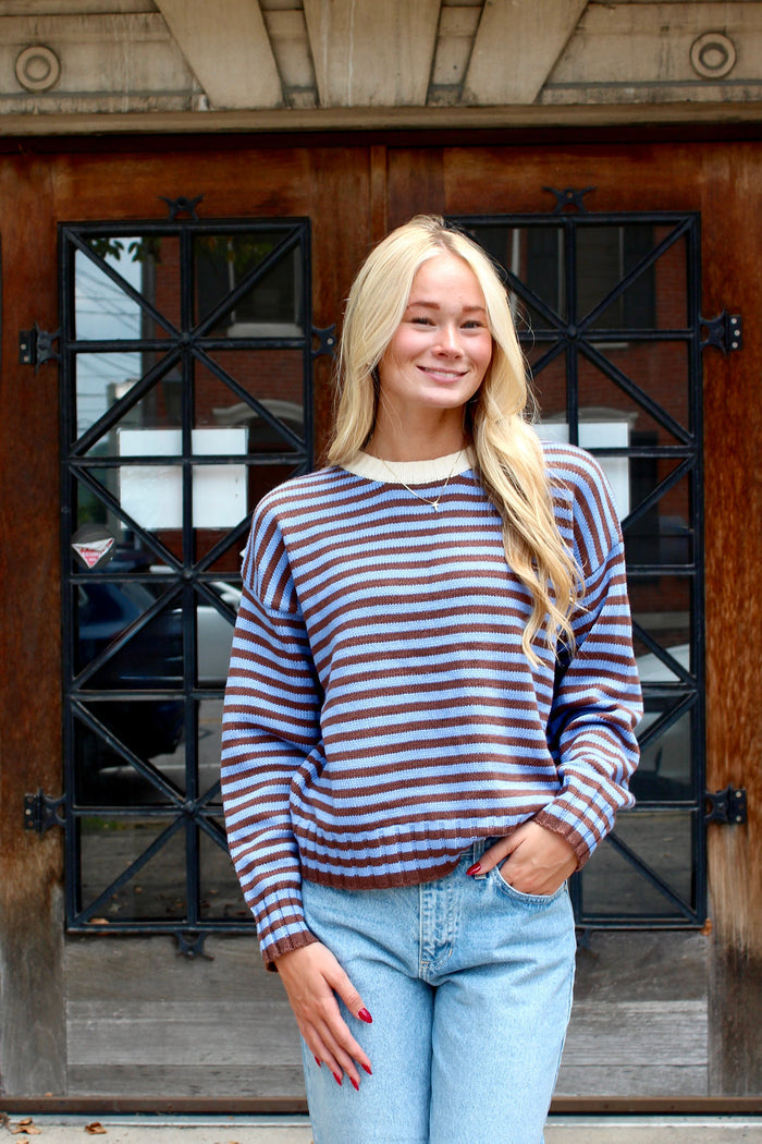 Krista Stripe Colorblock Sweater