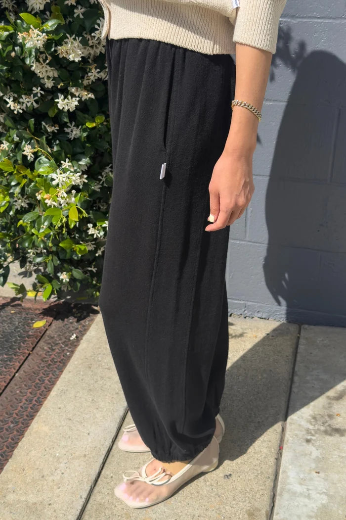 Le Bon Shoppe Pointelle Balloon Pants Black