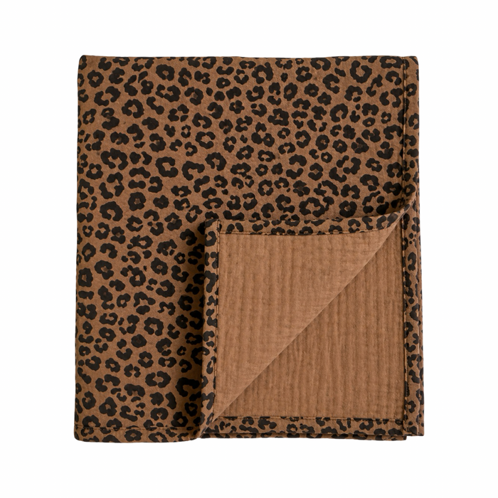 Leopard Print Muslin Swaddle Large