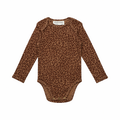 Leopard Print Romper Brown