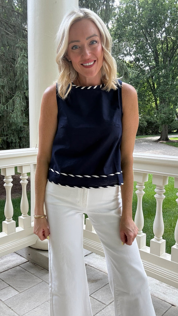 Lisa Rope Trim Top
