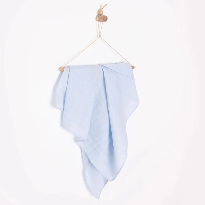Little Dreams Boy Muslin Blanket - Blue Blue - ebebek