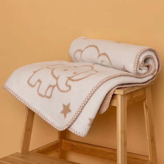 Little Dreams Unisex Blanket Animal Print - Light Brown Light Brown - ebebek