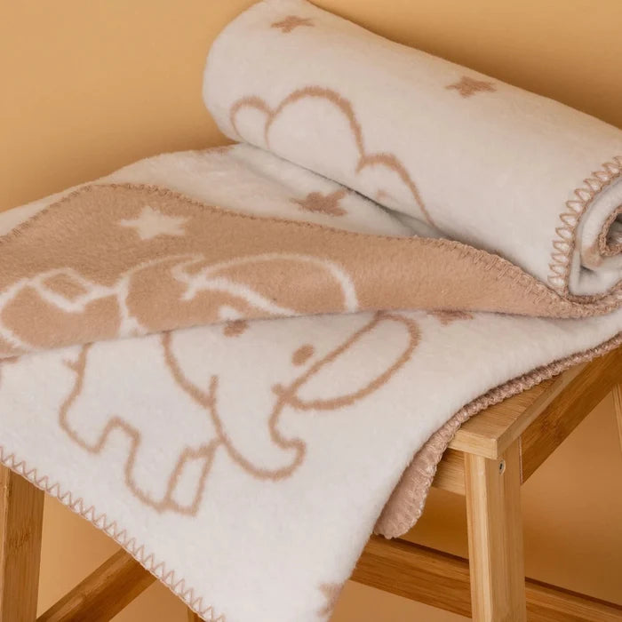 Little Dreams Unisex Blanket Animal Print - Light Brown Light Brown - ebebek