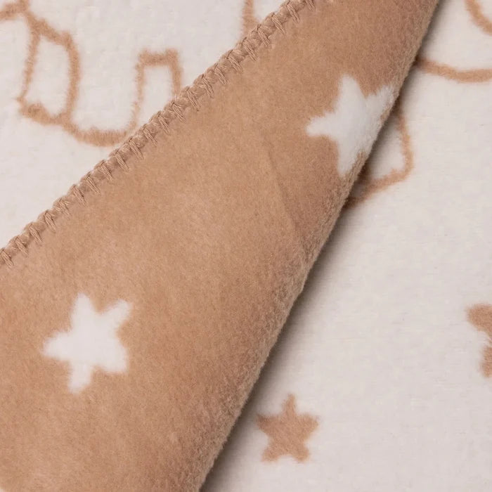 Little Dreams Unisex Blanket Animal Print - Light Brown Light Brown - ebebek