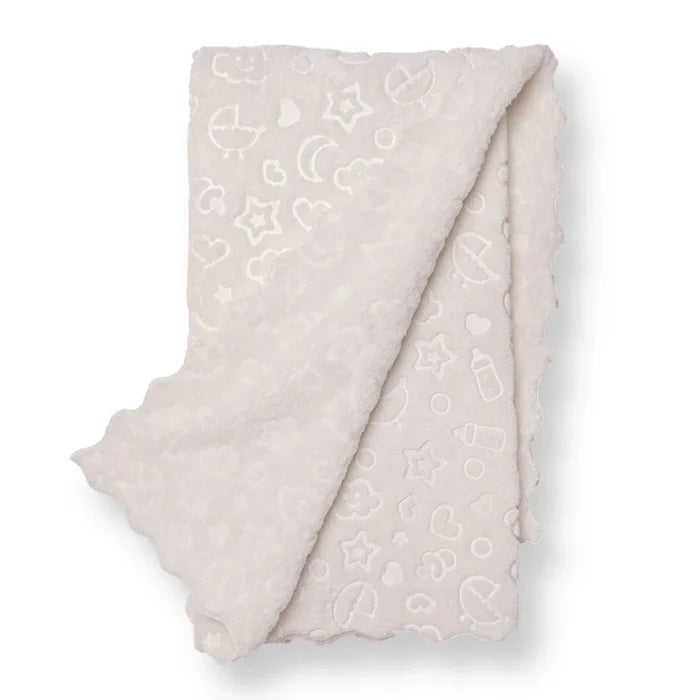 Little Dreams Unisex Plush Blankets - Ecru Ecru - ebebek