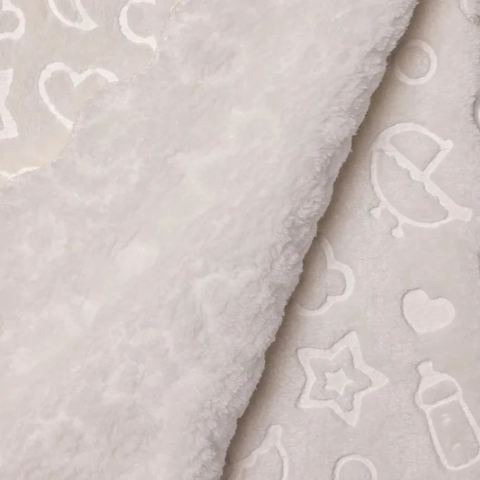 Little Dreams Unisex Plush Blankets - Ecru Ecru - ebebek