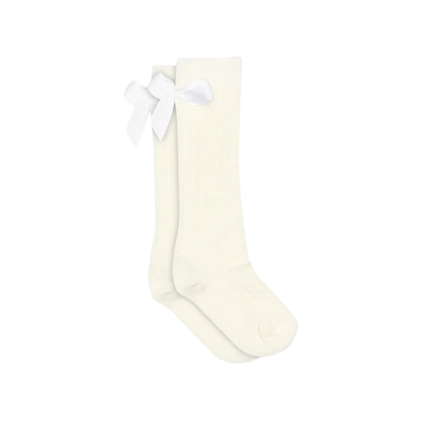 Liva Knee Socks Show White