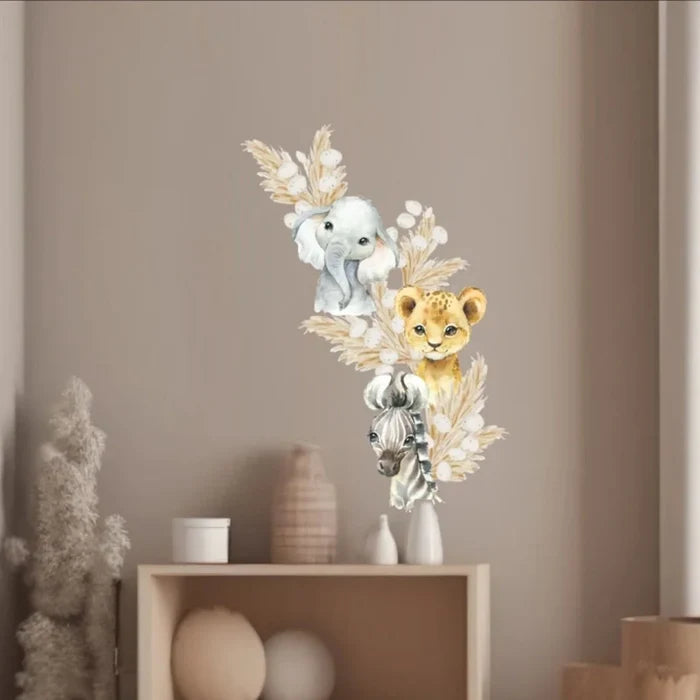 Live Vida Baby Safari Wall Sticker Elephant & Lion & Zebra 3 pcs - ebebek - Black Friday