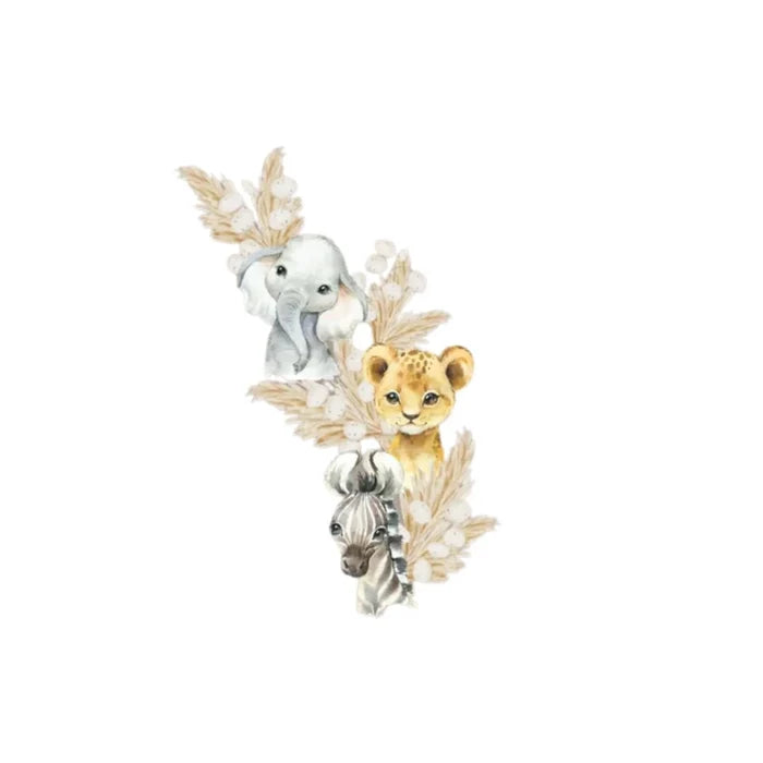 Live Vida Baby Safari Wall Sticker Elephant & Lion & Zebra 3 pcs - ebebek - Black Friday