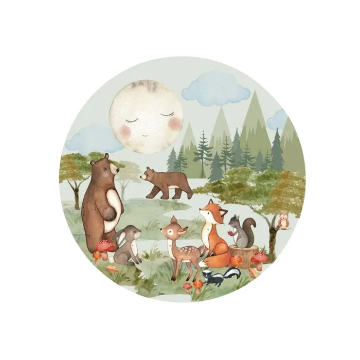 Live Vida Woodland Medium Circle Wall Sticker - ebebek - Black Friday