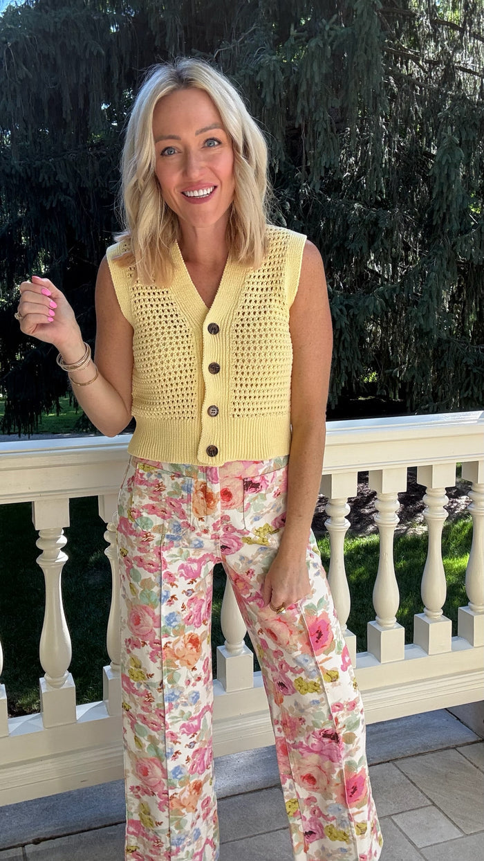 Maddie Floral Front Pocket Pants