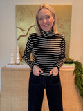 Madison Striped Turtleneck