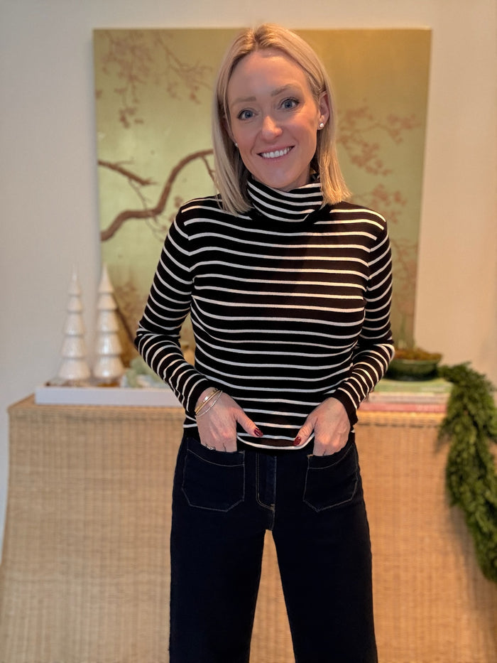 Madison Striped Turtleneck