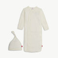 Magnetic Me Cream Gown Hat Set : NB-3M