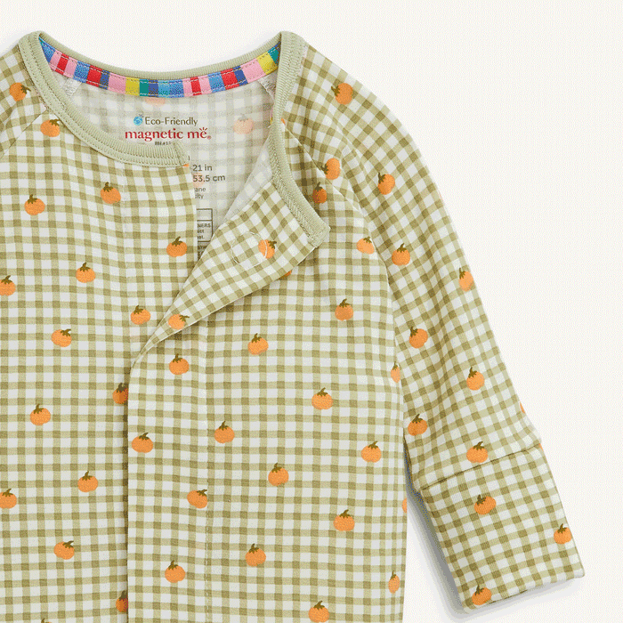 Magnetic Me Pumpkin Plaid Modal Coverall
