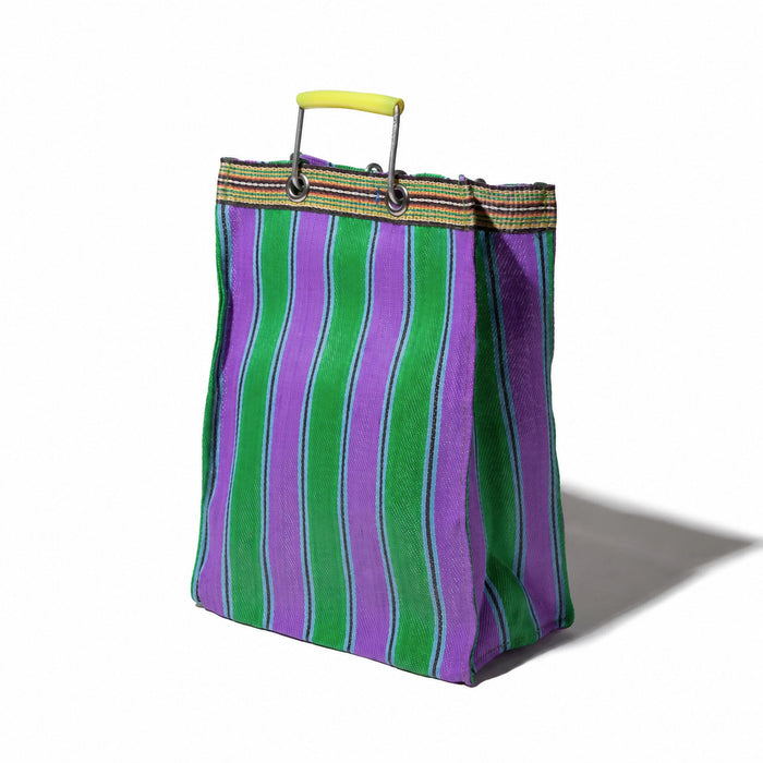 Market Bag Rectangle Green - Purple