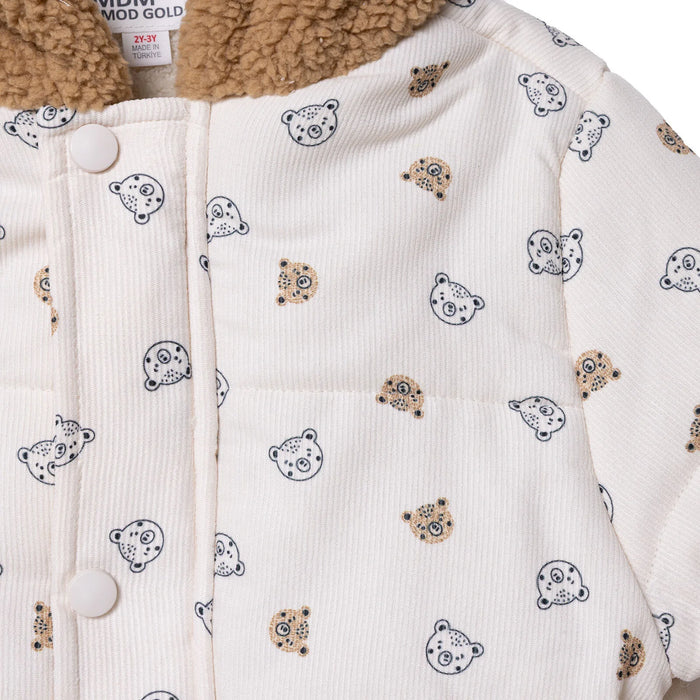 Midimod Coat - Ecru Printed - ebebek - Black Friday