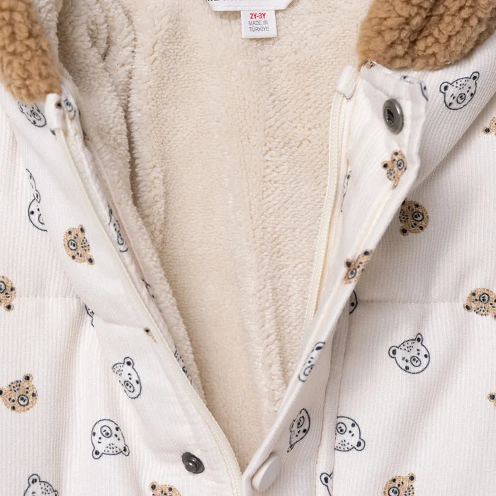 Midimod Coat - Ecru Printed - ebebek - Black Friday