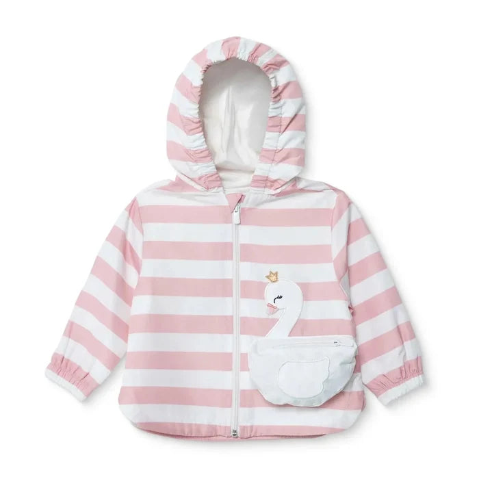 Midimod Girls Raincoat Animal Print Hooded Long Sleeve - Pink Printed Pink Printed - ebebek