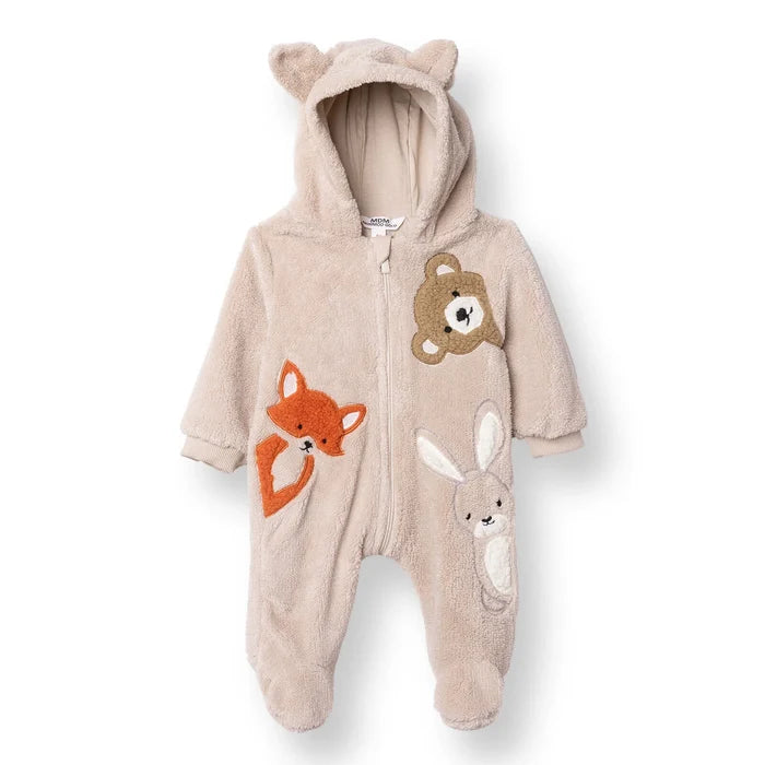 Midimod Newborn Welsoft Footed Jumpsuit - Ecru - ebebek - Black Friday