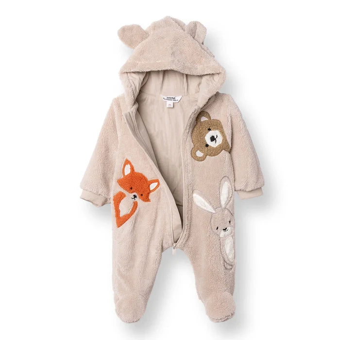 Midimod Newborn Welsoft Footed Jumpsuit - Ecru - ebebek - Black Friday