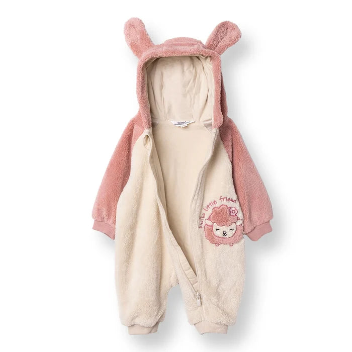 Midimod Newborn Welsoft Footless Jumpsuit - Ecru - ebebek - Black Friday