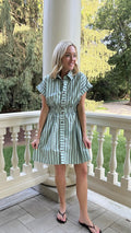 Mint Chocolate Chip Stripe Dress